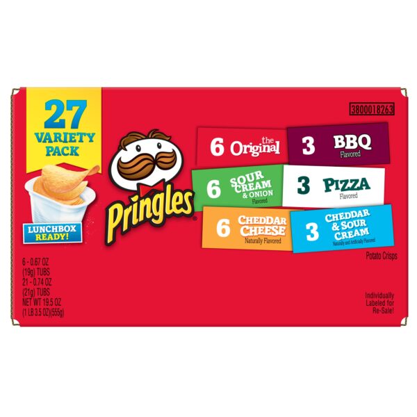 Pringles, Snack Stacks Potato Crisps Chips, Flavored Variety Pack, 19.5 Oz