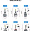 C6 H1 H3 Led Headlight Bulbs H7 LED Car Lights H4 880 H11 HB3 9005 HB4 9006 H13 6000K 72W 12V 7200LM Auto Headlamps