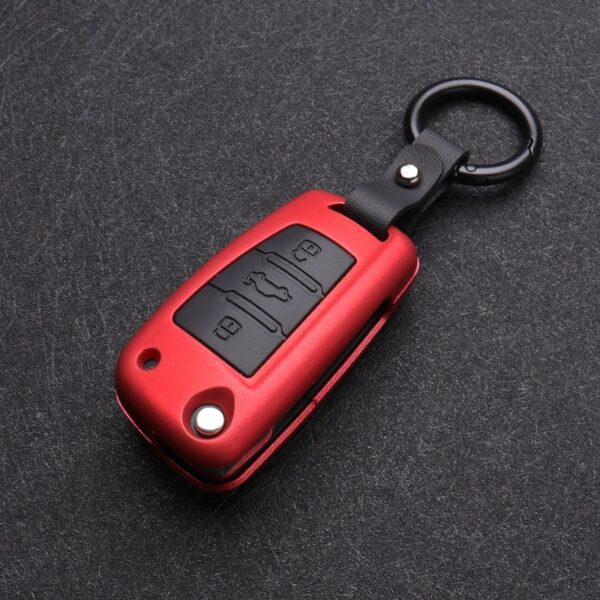 ABS Carbon fiber Silicone Car Key Cover Protector Case For Audi A3 A4 A5 C5 C6 8L 8P B6 B7 B8 C6 RS3 Q3 Q7 TT 8L 8V S3 keychain