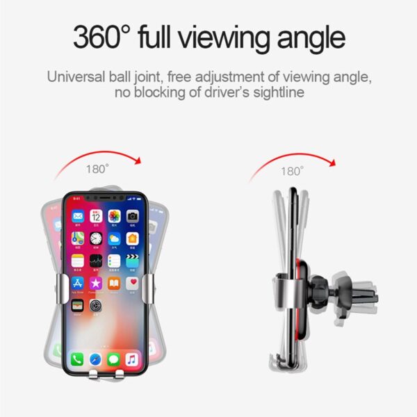 Baseus Gravity Car Phone Holder Air Vent Universal for iPhone Redmi Note 7 Smartphone Car Support Clip Mount Holder Stand