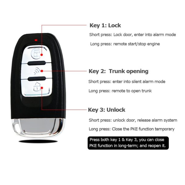 12V Auto car keyless entry start system one start stop engine push button vehicle alarm PKE remote start dropshiping