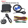 12V Auto car keyless entry start system one start stop engine push button vehicle alarm PKE remote start dropshiping