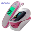 Medical Fingertip Pulse Oximeter Ear forhead Infrared Thermometer Digital portable Family Health Care