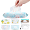 Cute Snap Strap Wipes Container Baby Care Clamshell Wet Tissue Case