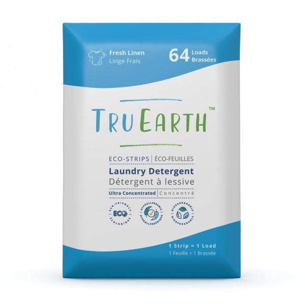Tru Earth Laundry Eco-Strips Fresh Linen, 64 Loads