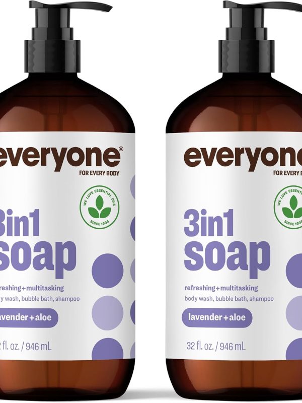 Everyone Lavender + Aloe 3-in-1 Soap, 2 × 946 ml
