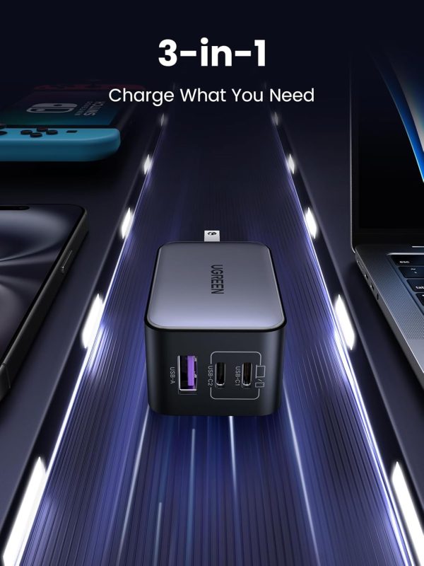 UGREEN Nexode 65W 3-Port GaN USB-C Charger
