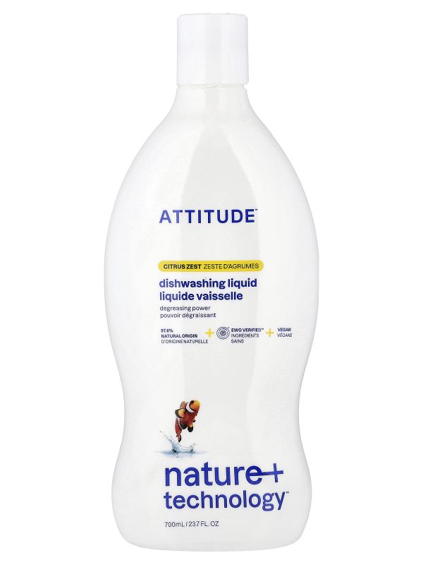 ATTITUDE Dish Soap Citrus Zest, 700 ml